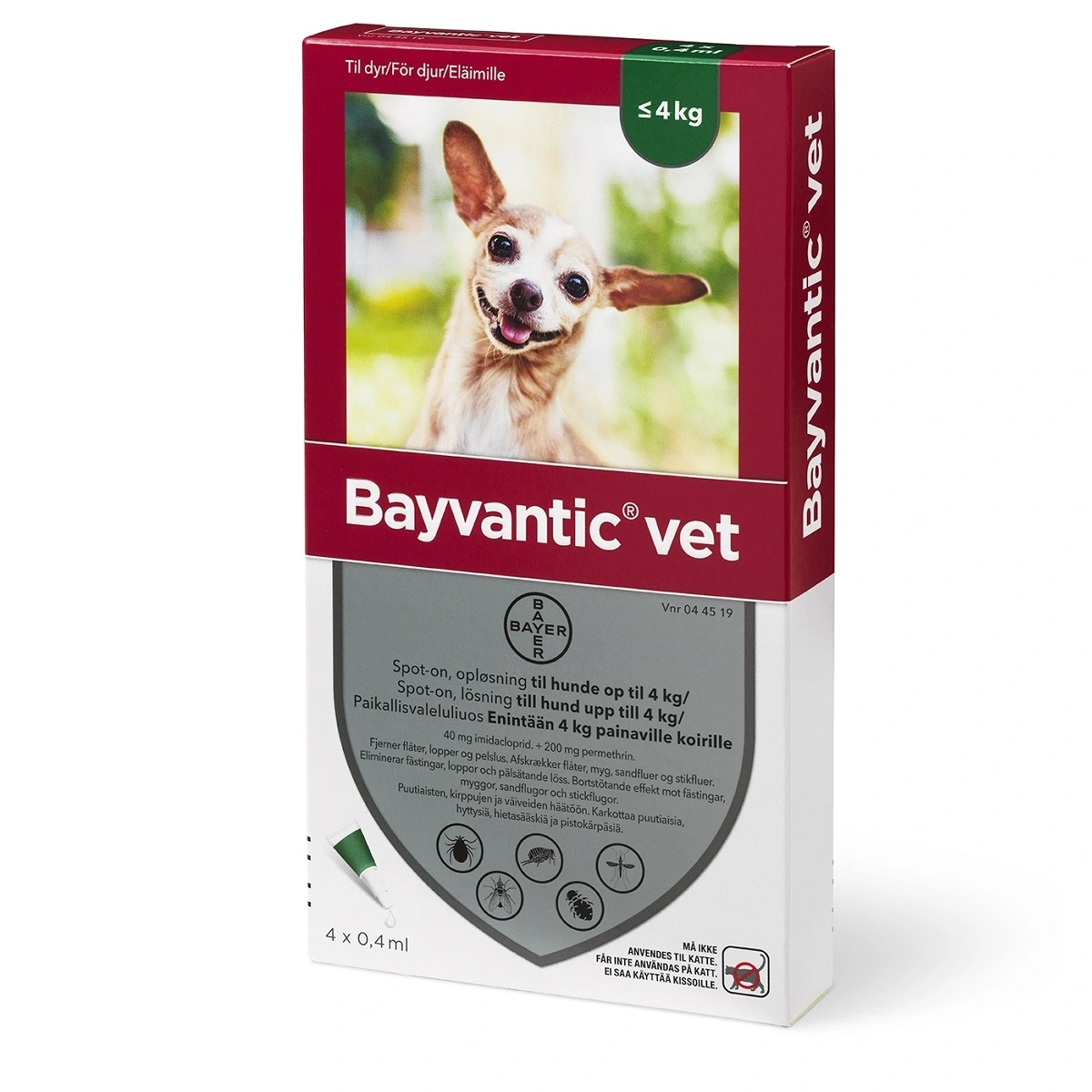 Bayvantic Vet hund under 4 kg 4 x 0,4 ml
